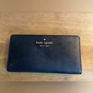 Slim Bifold Kate Spade Black Wallet